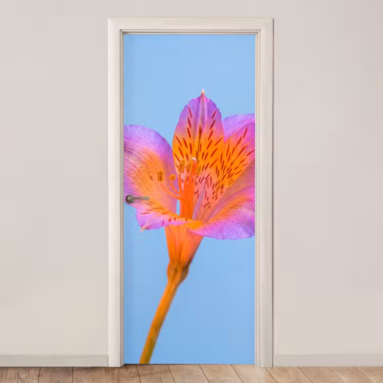 Bloem - Detail - Kleurrijk deurposter klein -3d_beige