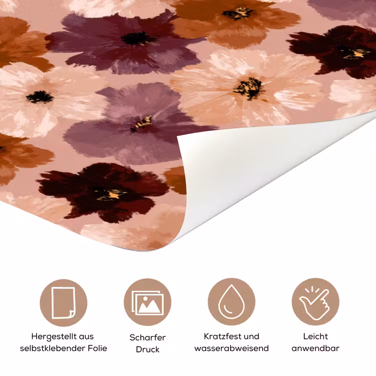 Bloemen - Abstract - Aardetinten deurposter klein 289 -tcloseup_DE