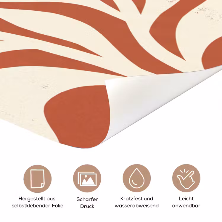 Bloemen - Abstract - Modern - Beige - Natuur deurposter klein -tcloseup_DE
