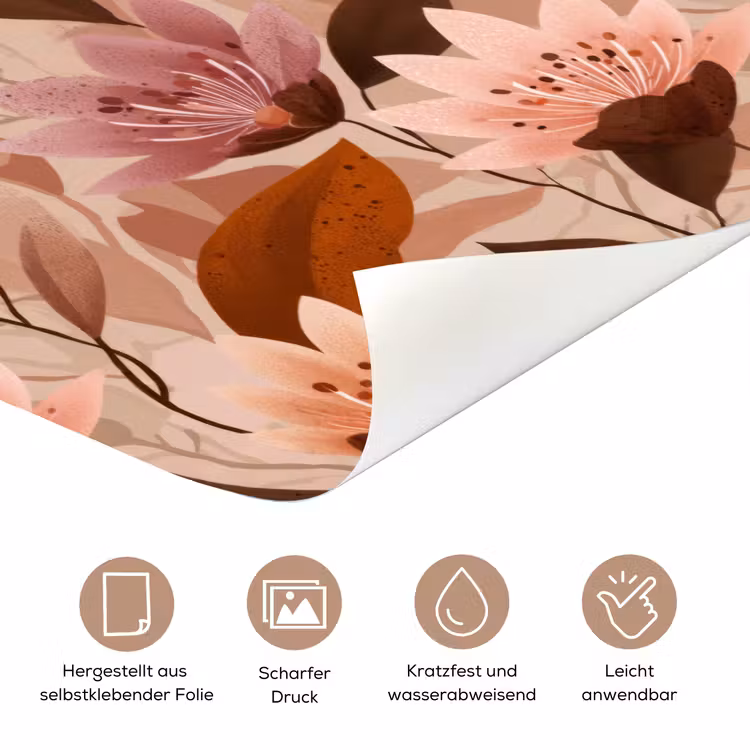 Bloemen - Bladeren - Bruin deurposter klein 289 -tcloseup_DE