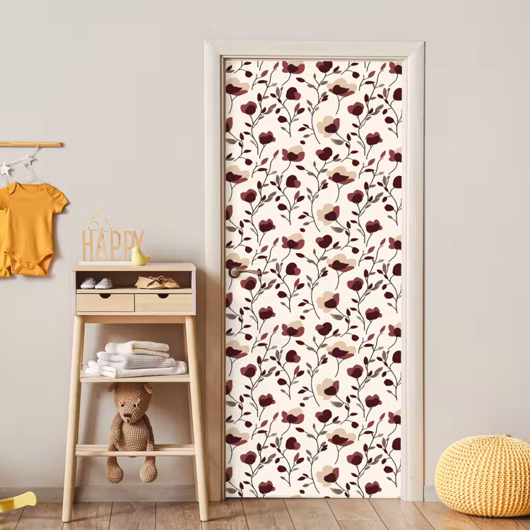 Bloemen - Botanisch - Bordeaux deurposter klein 289 -sfeer4