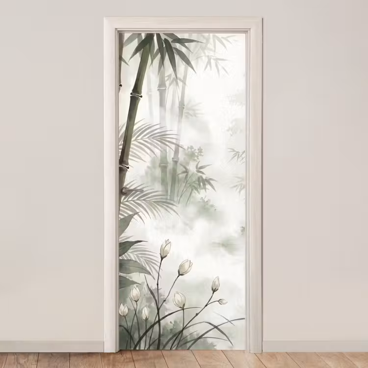 Bloemen - Knop - Tuin - Illustratie - Wit deurposter klein -3d_beige