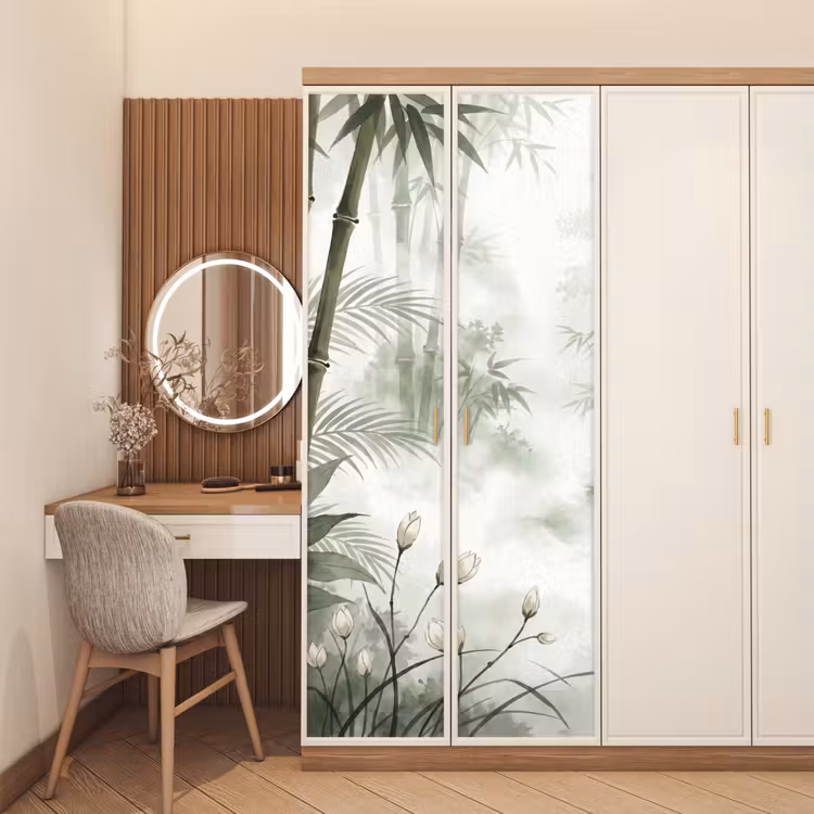Bloemen - Knop - Tuin - Illustratie - Wit deurposter klein -sfeer3