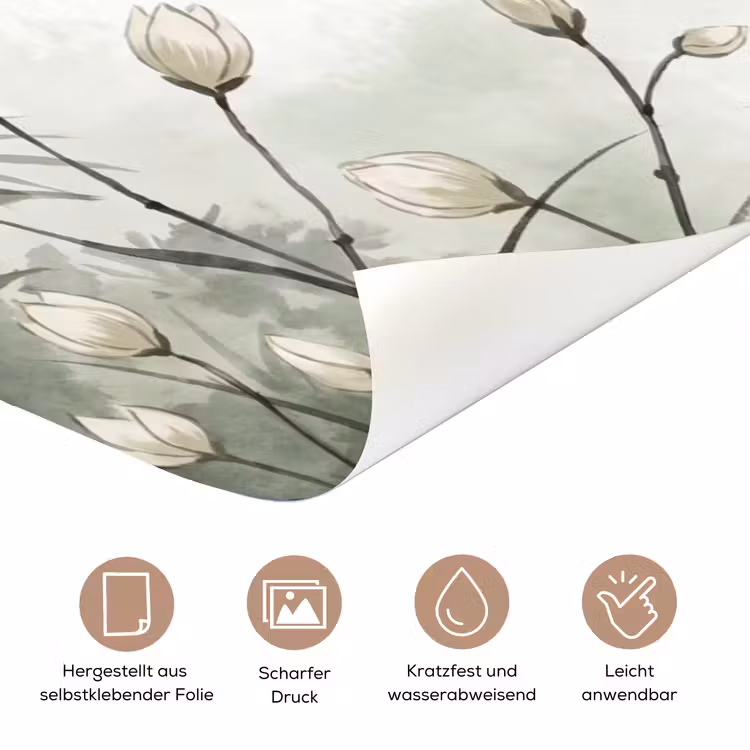 Bloemen - Knop - Tuin - Illustratie - Wit deurposter klein -tcloseup_DE