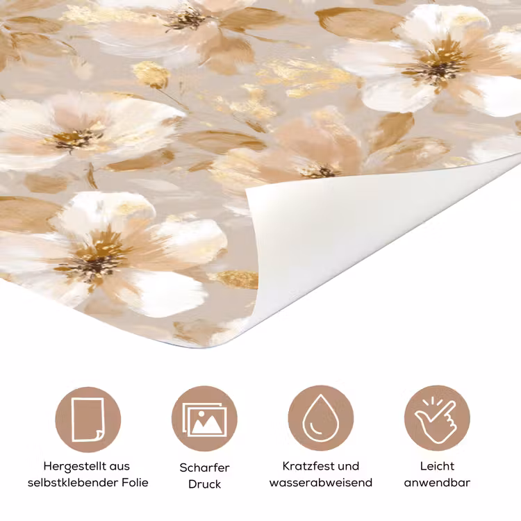 Bloemen - artistiek - Goud deurposter klein 289 -tcloseup_DE