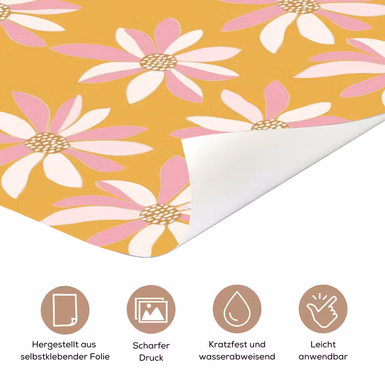 Bloemen - Modern - Geel deurposter klein 289 -tcloseup_DE