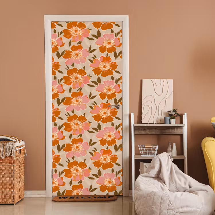 Bloemen - Motief - Retro deurposter klein 289 -sfeer1