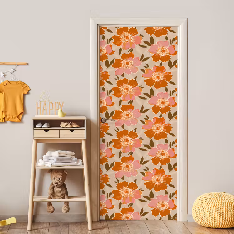 Bloemen - Motief - Retro deurposter klein 289 -sfeer4