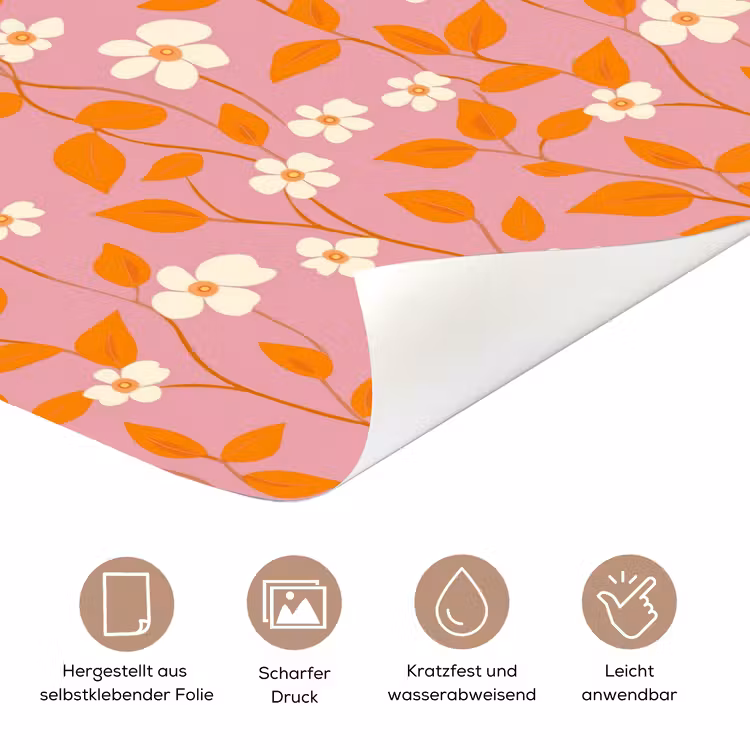 Bloemen - Patroon - Oranje deurposter klein 289 -tcloseup_DE