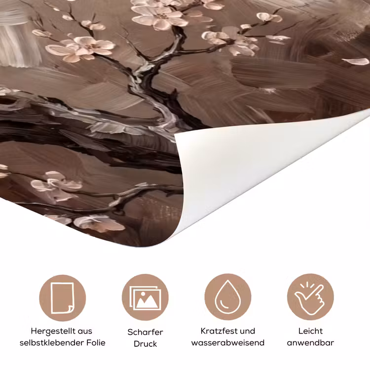 Bloesem - Takken - Schilderij - Beige - Serene deurposter klein -tcloseup_DE