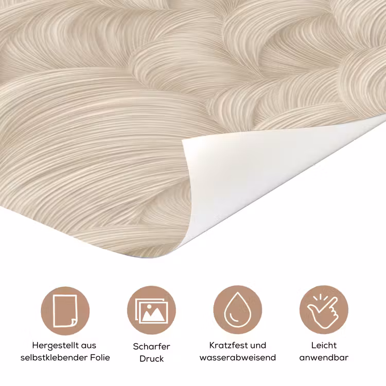 Bogen - Patroon - Beige deurposter klein 289 -tcloseup_DE