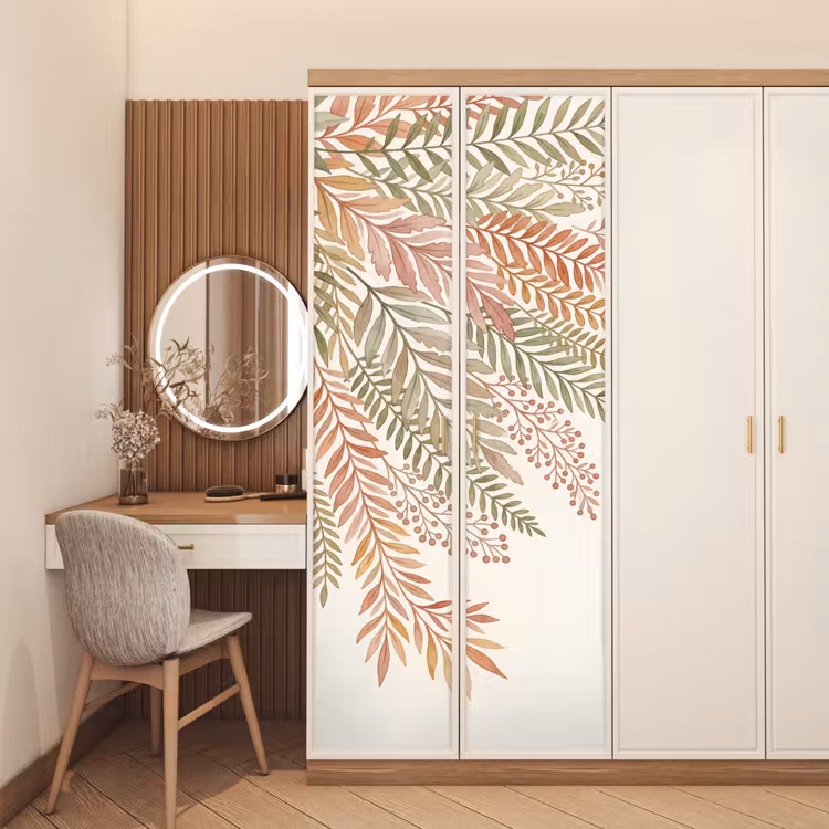 Botanisch - Aquarel - Kleurrijk deurposter klein -sfeer3