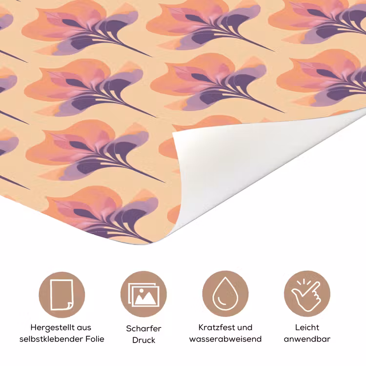 Botanisch - Patroon - Pastel deurposter klein 289 -tcloseup_DE