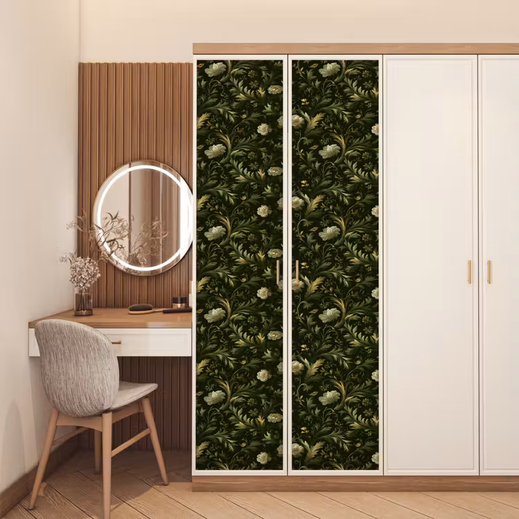 Botanisch - Naadloos - Bloemen deurposter klein 289 -sfeer3