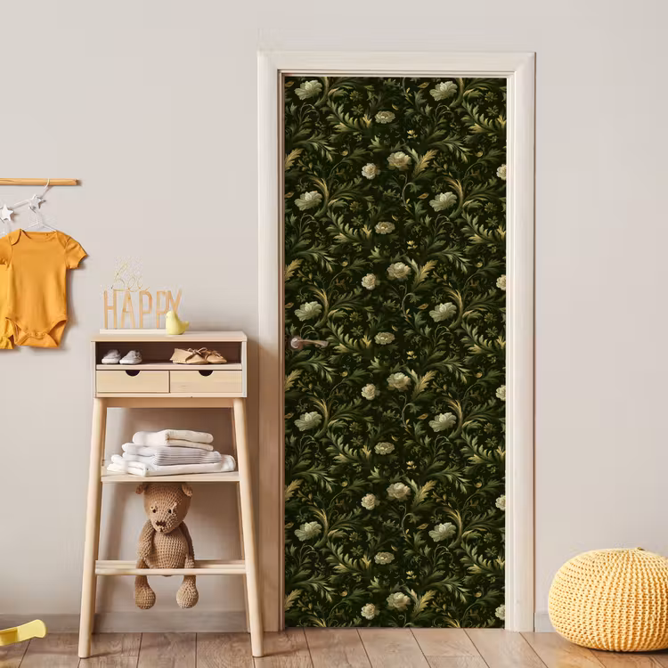 Botanisch - Naadloos - Bloemen deurposter klein 289 -sfeer4