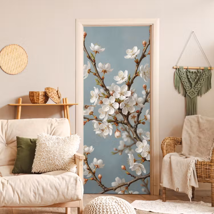 Botanisch - Stilleven - Blauw deurposter klein -sfeer2