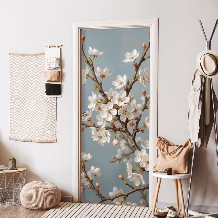 Botanisch - Stilleven - Blauw deurposter klein -sfeer6