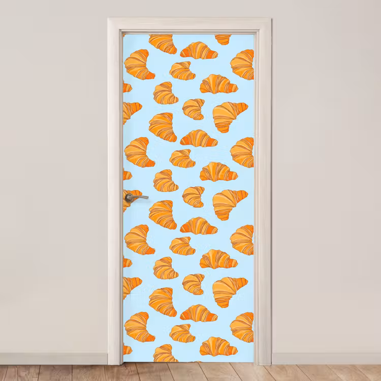Croissant - Speels - Blauw deurposter klein 289 -3d_beige