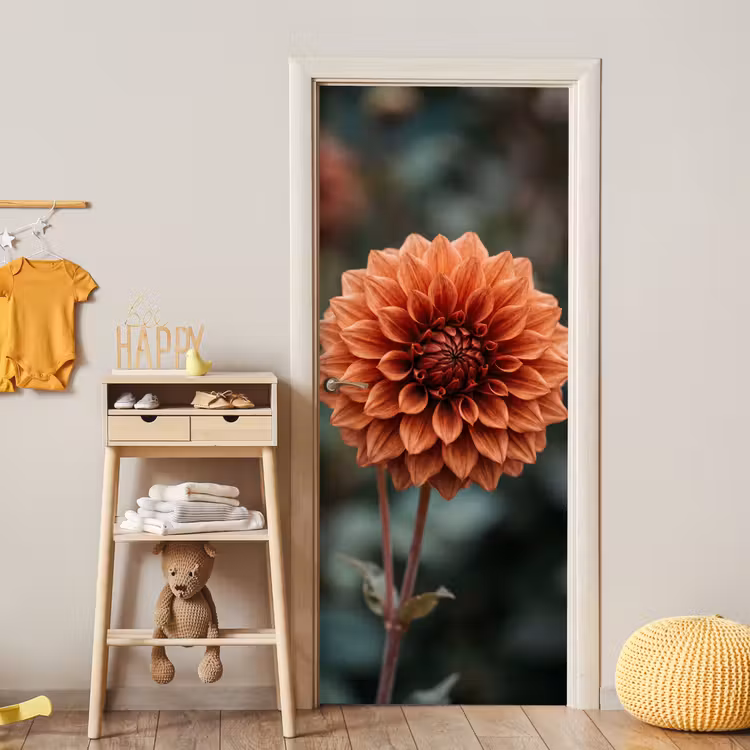 Dahlia - Bloem - Natuur - Sfeervol deurposter klein -sfeer4