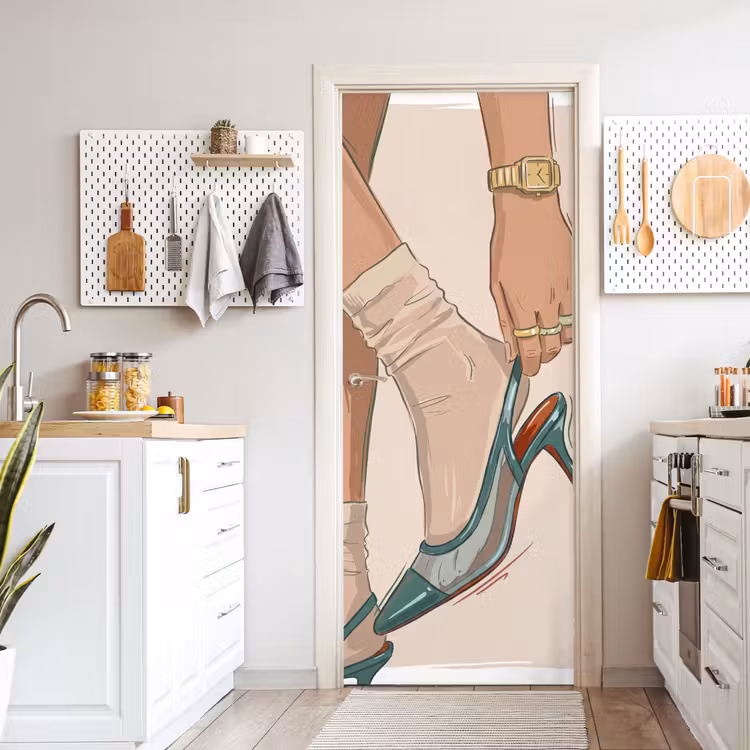 Vrouw - Schoen - Mode - Lifestyle - Groen deurposter klein -sfeer5