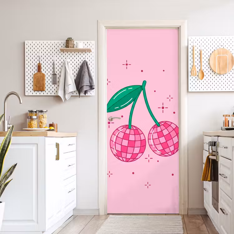 Decoratie - Disco-bal - Feest - Roze deurposter klein -sfeer5