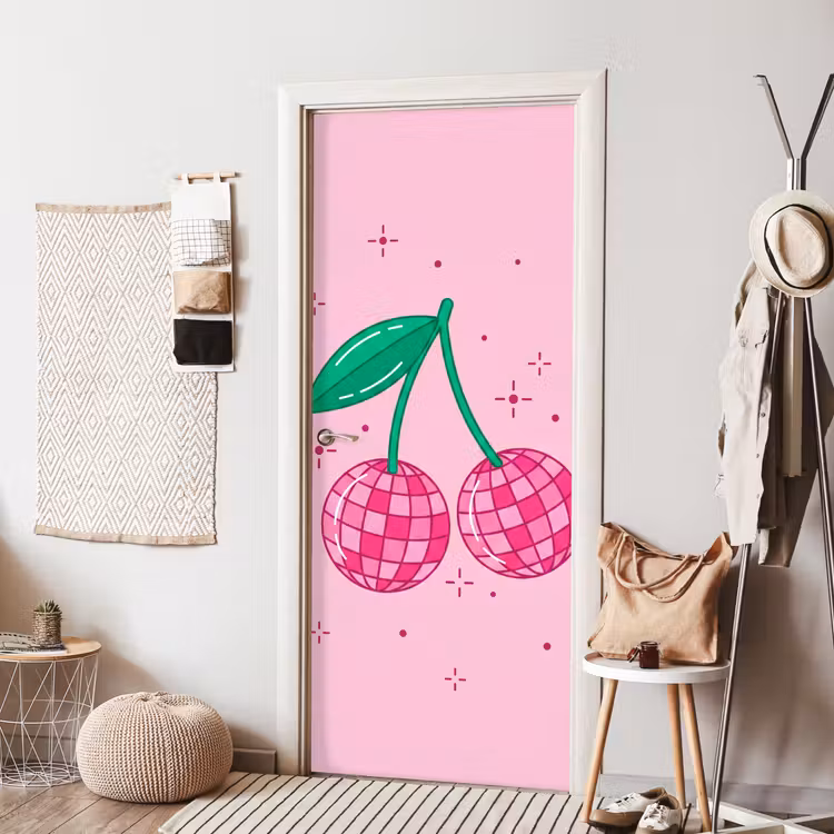 Decoratie - Disco-bal - Feest - Roze deurposter klein -sfeer6