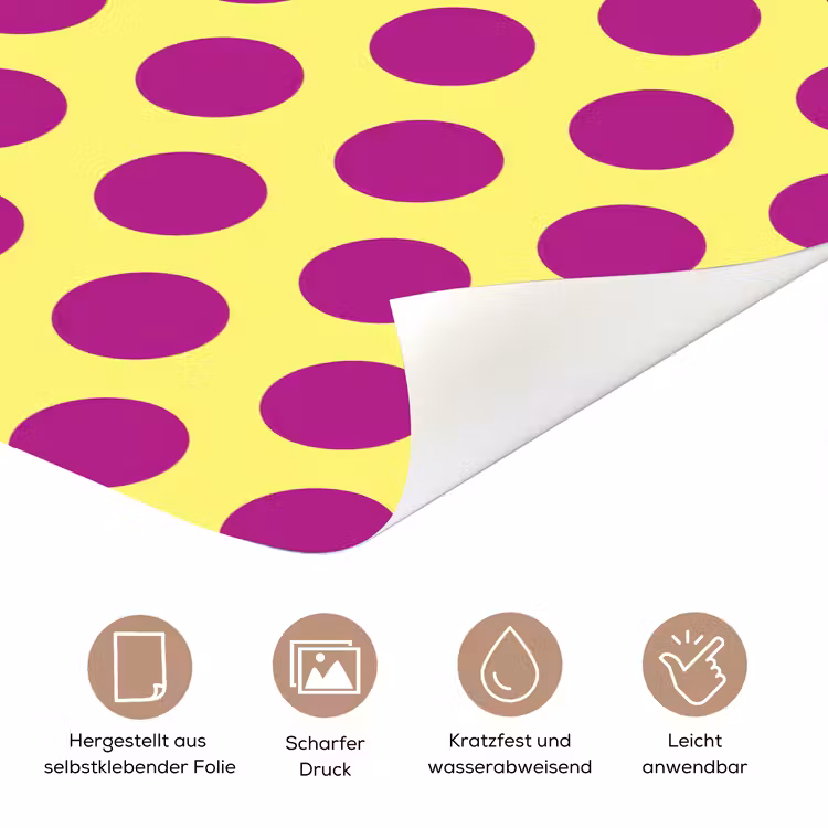 Dots - Klassiek - Geel deurposter klein 289 -tcloseup_DE