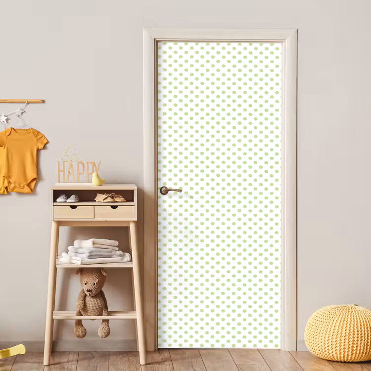 Dots - Klassiek - Groen deurposter klein 289 -sfeer4