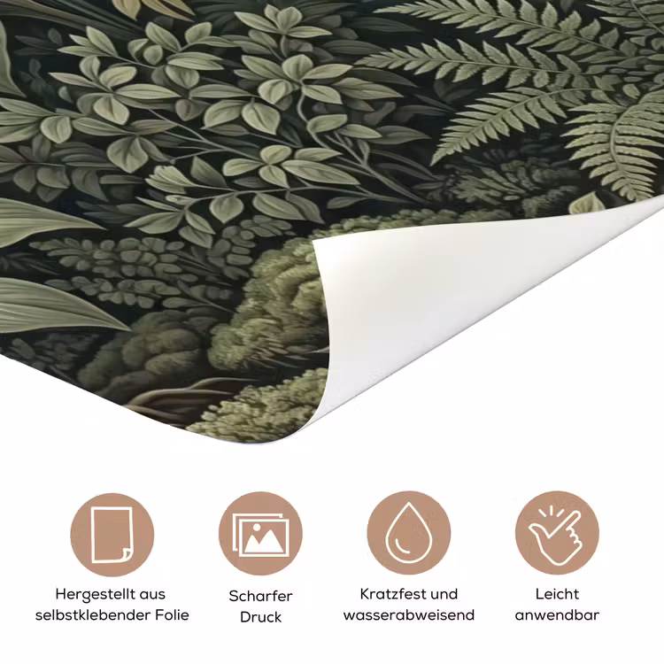 Jungle - Bladeren - Botanisch - Groen deurposter klein -tcloseup_DE