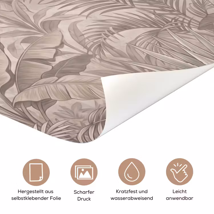 Jungle - Tropisch - Natuur -Vintage - Beige deurposter klein -tcloseup_DE