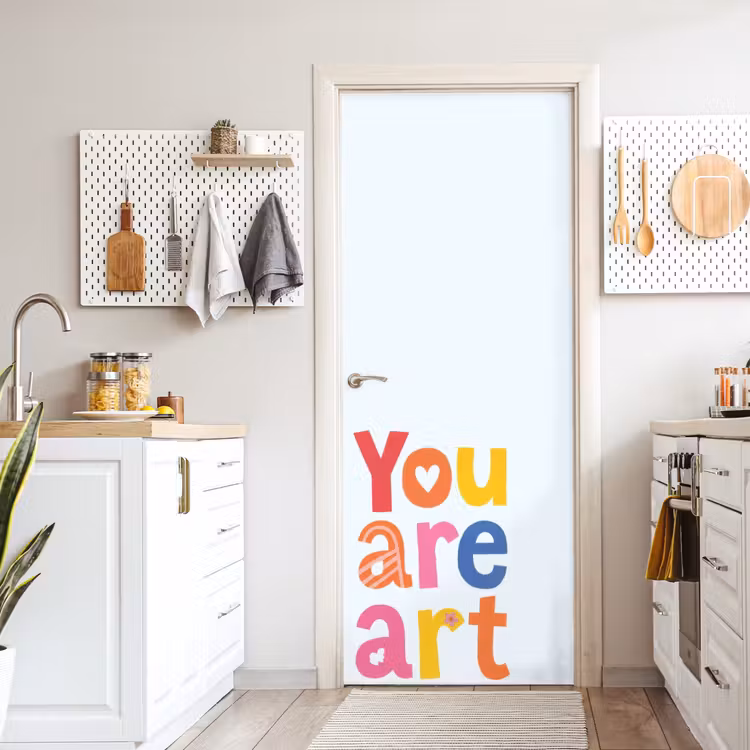You are art - Kleurrijk - Grafisch deurposter klein -sfeer5