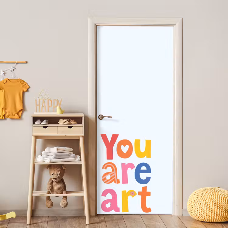 You are art - Kleurrijk - Grafisch deurposter klein -sfeer4