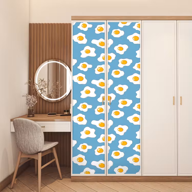 Eieren - Dooiers - Blauw deurposter klein 289 -sfeer3