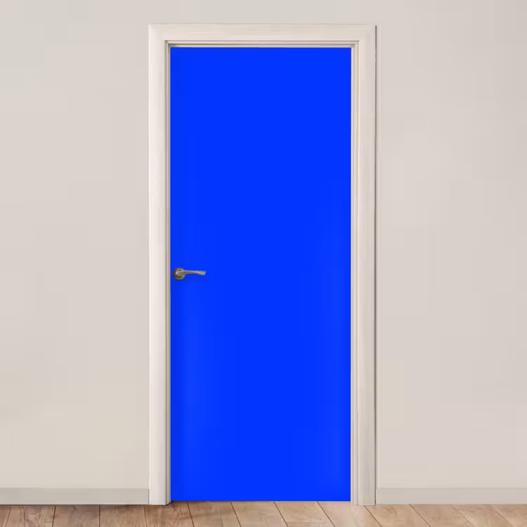 Electric - Blue - Blauw deurposter klein 289 -3d_beige