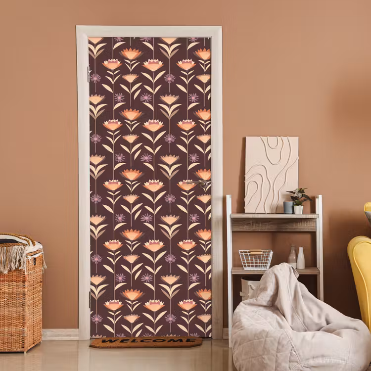 Elegant - Retro - Bruin deurposter klein 289 -sfeer1