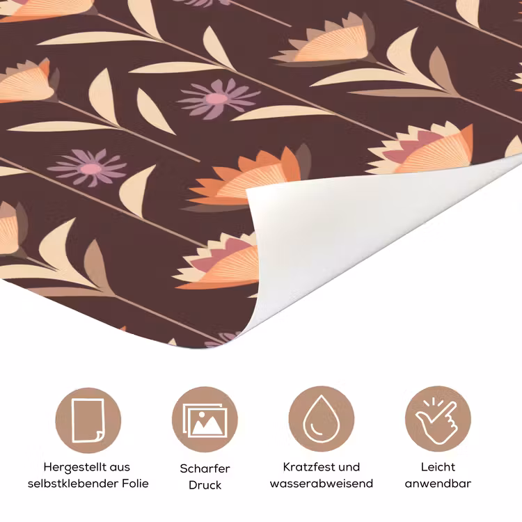 Elegant - Retro - Bruin deurposter klein 289 -tcloseup_DE