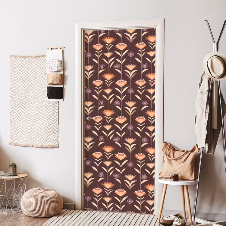 Elegant - Retro - Bruin deurposter klein 289 -sfeer6