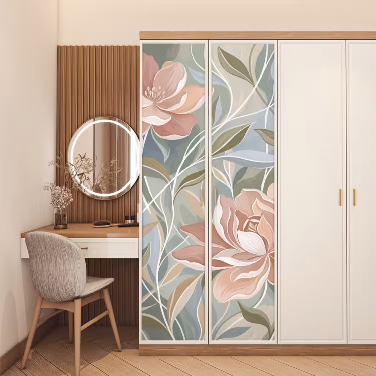 Elegant - Romantiek - Roze deurposter klein -sfeer3
