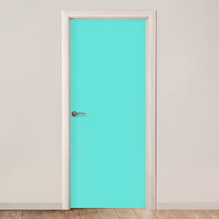 Electric - Cyan - Turkoois deurposter klein 289 -3d_beige