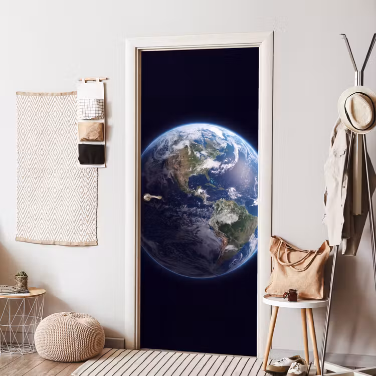 Türtapete - Erde – Weltraum – Kosmos - Aarde - Ruimte - Kosmos deurposter klein