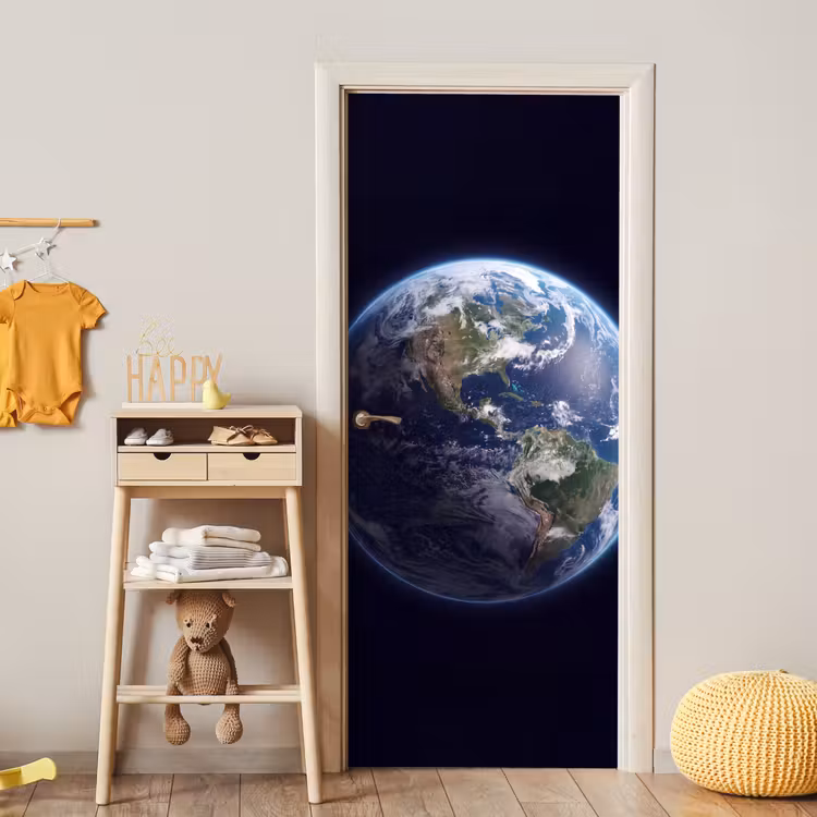 Türtapete - Erde – Weltraum – Kosmos - Aarde - Ruimte - Kosmos deurposter klein