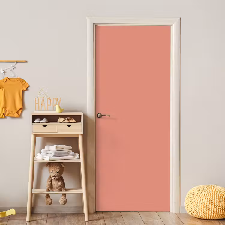 Earthy - Rose - Koraal deurposter klein 289 -sfeer4
