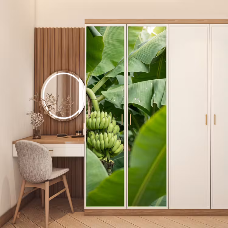 Eten - Bananen - Plantage - Groen deurposter klein -sfeer3