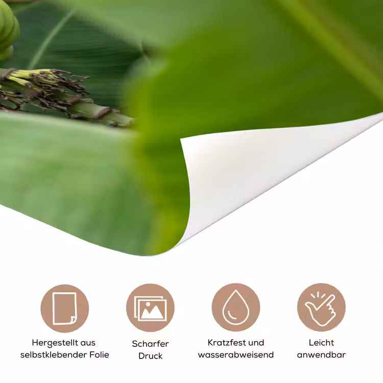 Eten - Bananen - Plantage - Groen deurposter klein -tcloseup_DE