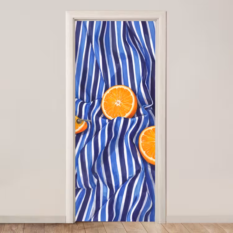 Türtapete - Essen – Obst – Orange - Eten - Fruit - Oranje deurposter klein