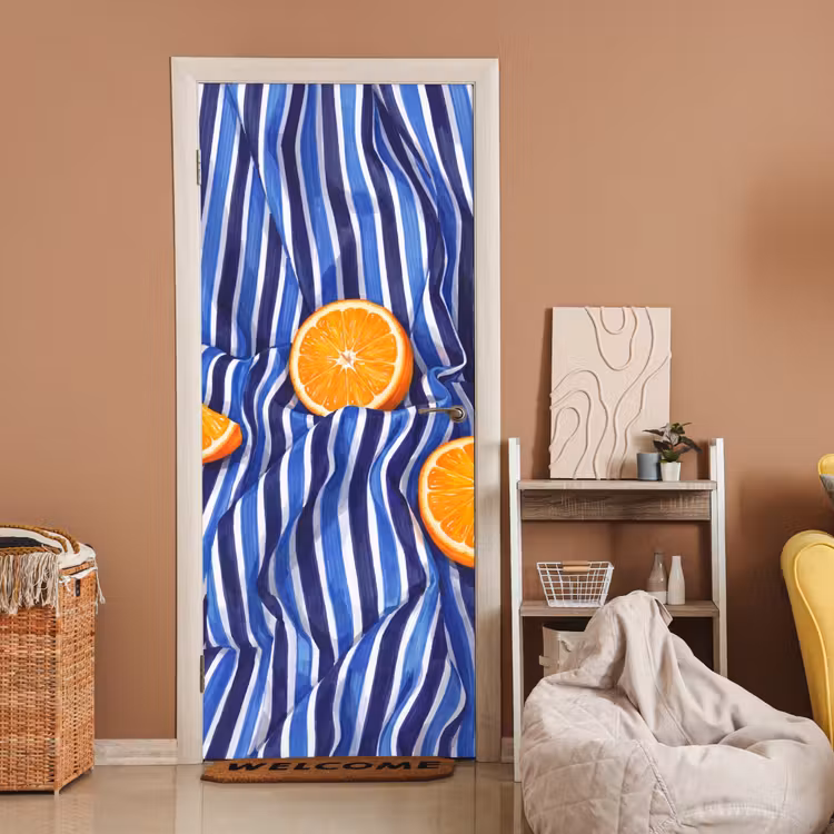 Türtapete - Essen – Obst – Orange - Eten - Fruit - Oranje deurposter klein