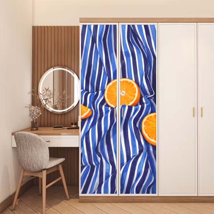 Türtapete - Essen – Obst – Orange - Eten - Fruit - Oranje deurposter klein