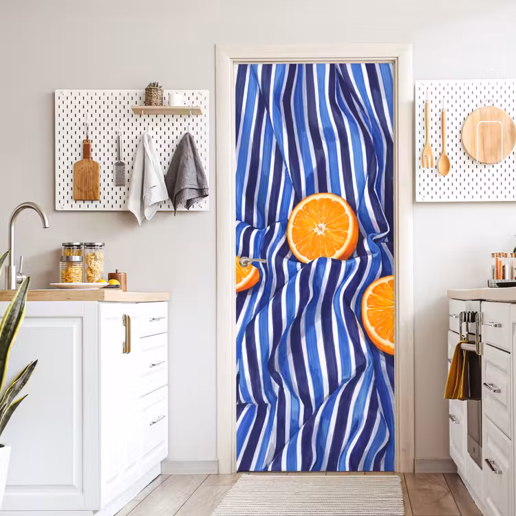 Türtapete - Essen – Obst – Orange - Eten - Fruit - Oranje deurposter klein