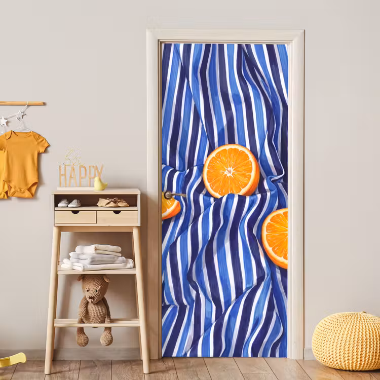 Türtapete - Essen – Obst – Orange - Eten - Fruit - Oranje deurposter klein