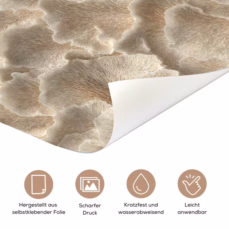 Waaierstructuren - Beige - Vezeltextuur deurposter klein 289 -tcloseup_DE